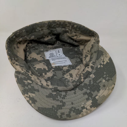 U.S. Military Mens Patrol Cap Green Digital Camo Size 6 3/4 Nylon Cotton Blend