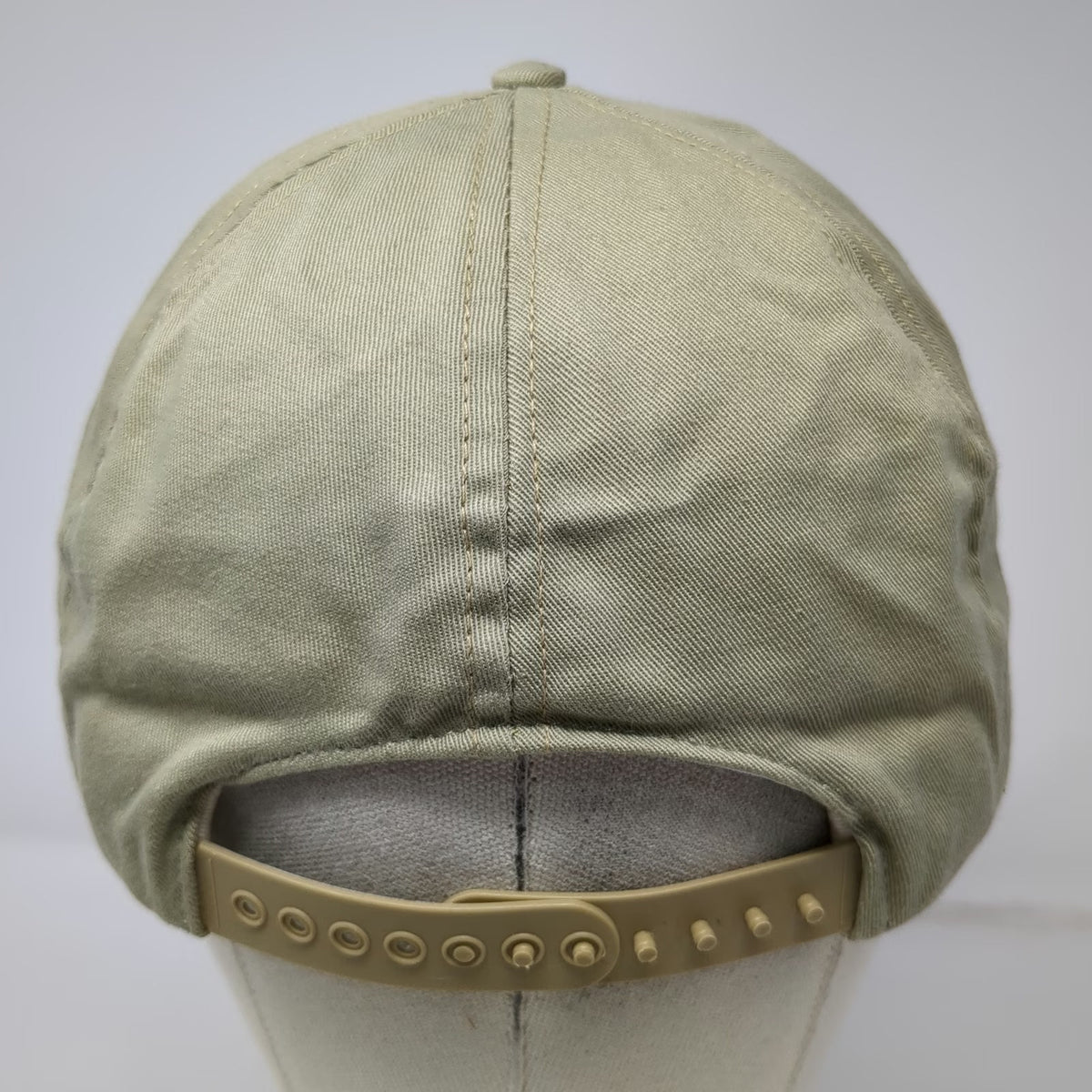 American Sportsman 5 Panel Hat Beige Snapback Buck Bass Made in USA Vintage