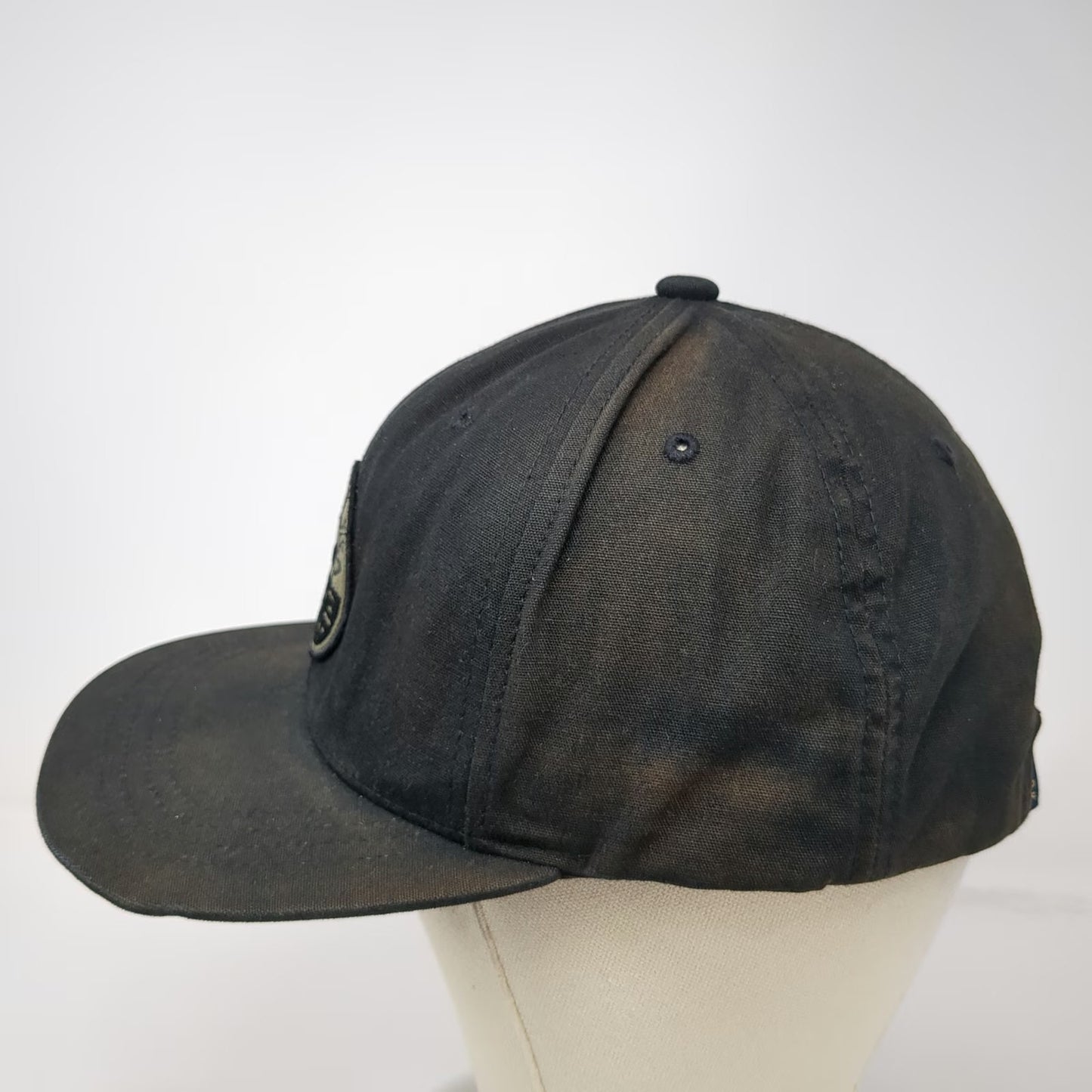 Roark Baseball Cap Black One Size Fear The Sea Skull Patch Slideback Cotton Hat