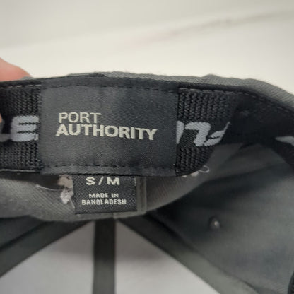 Port Authority Baseball Cap Gray Silver M ASU Inc Owl Logo Fitted Hat Stretch