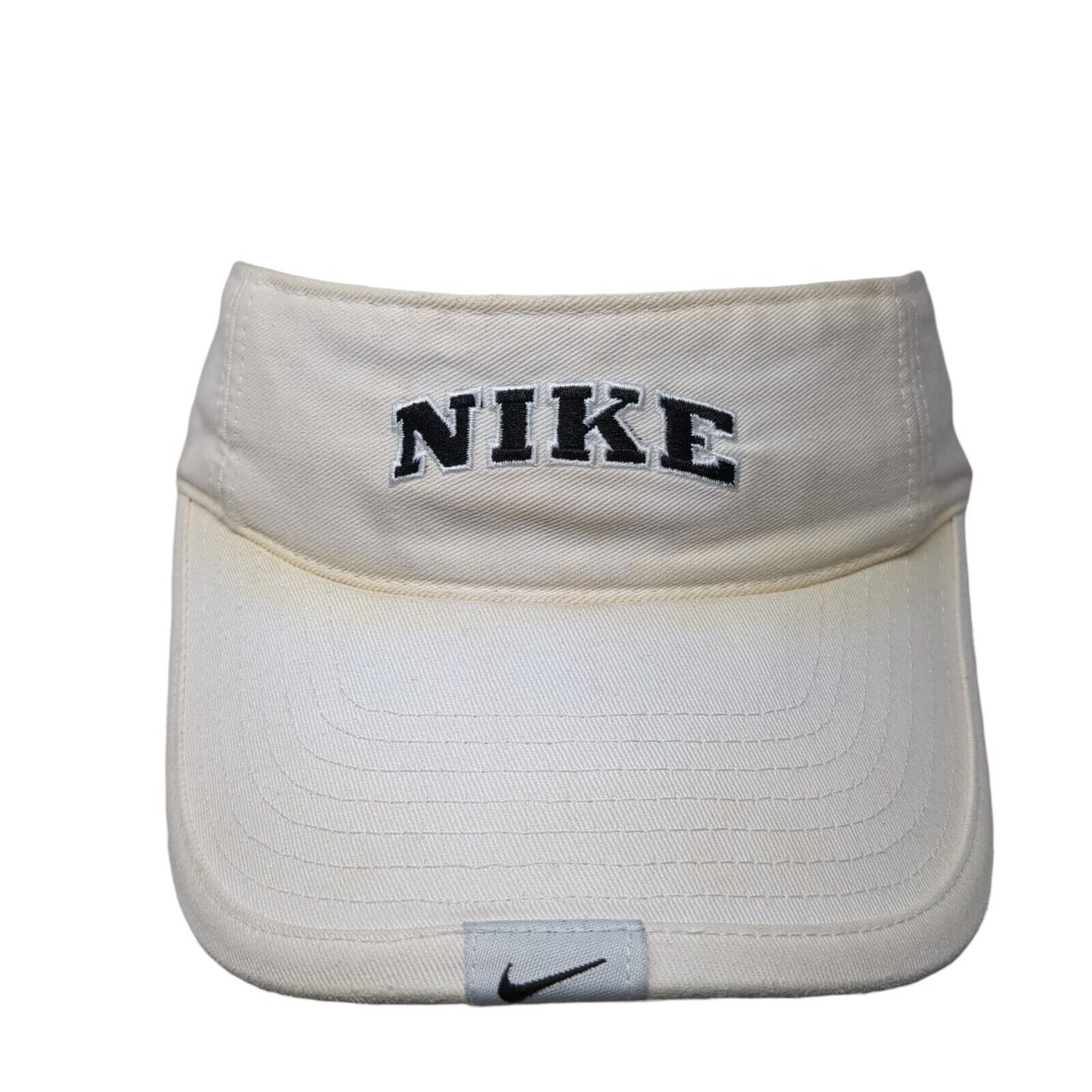 Nike Pro Classics Strapback Sun Visor Hat White One Size Adjustable