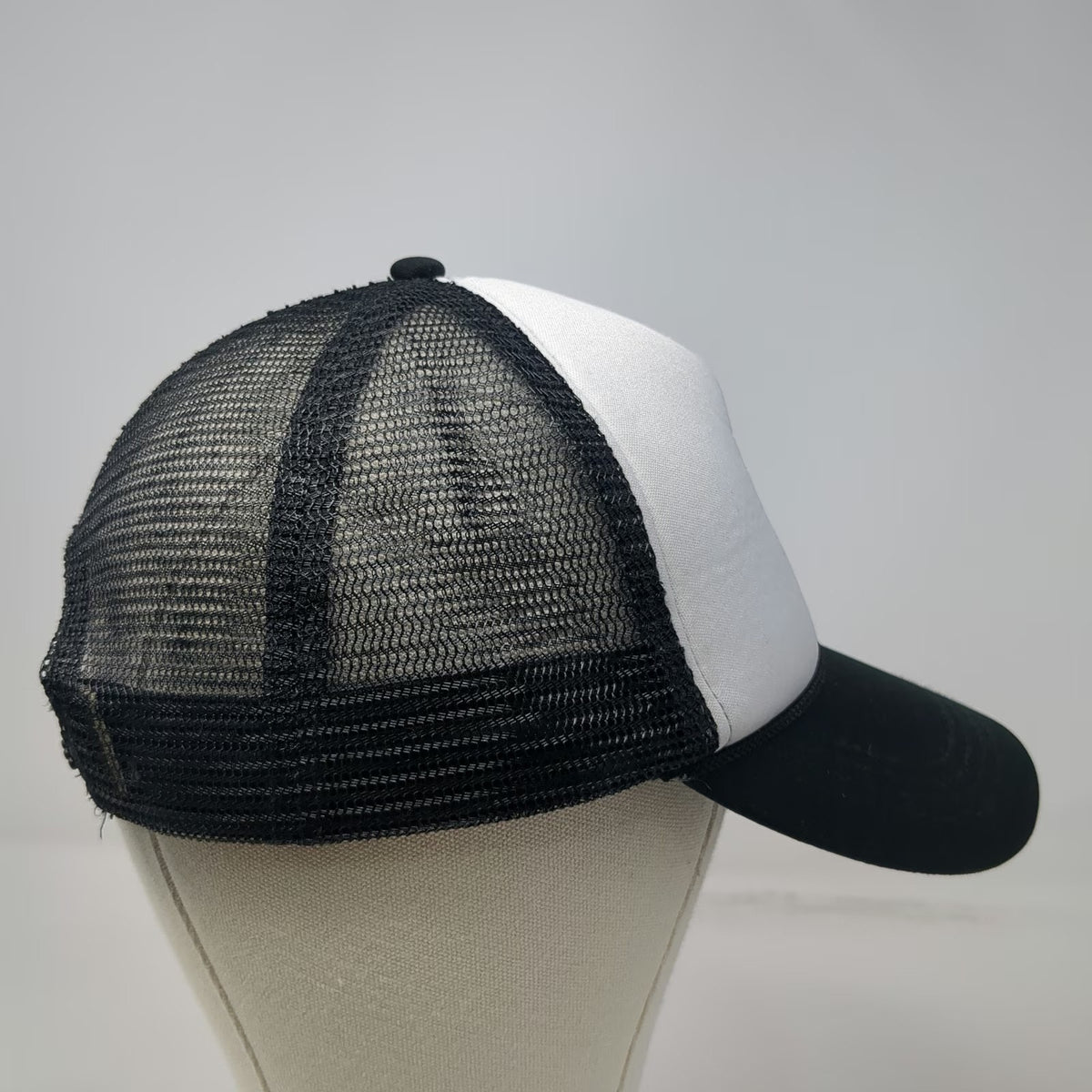 David and Young Trucker Hat Black One Size Green Clover Foam Mesh Snapback