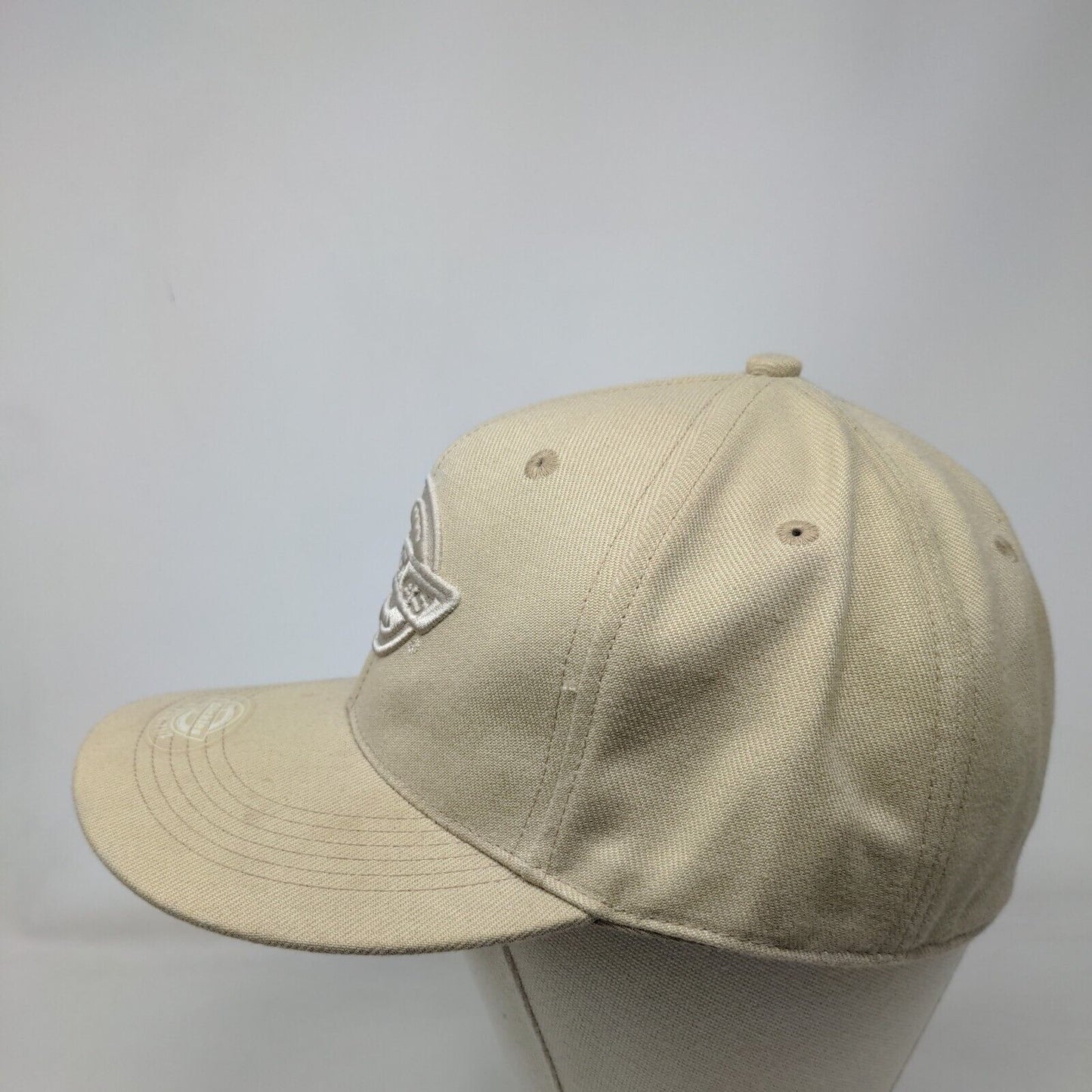Dickies Fitted Hat Tan Large Embroidered Solid 6 Panel Vent Holes