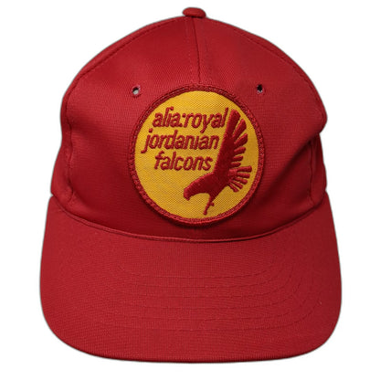 Young An Alia Royal Jordanian Falcons Snapback Red 7 1/4 Polyester Aviation Hat