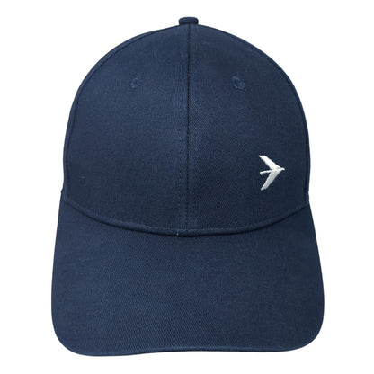Embraer Slideback Hat Blue One Size Adjustable Embroidered Logo 6 Panel