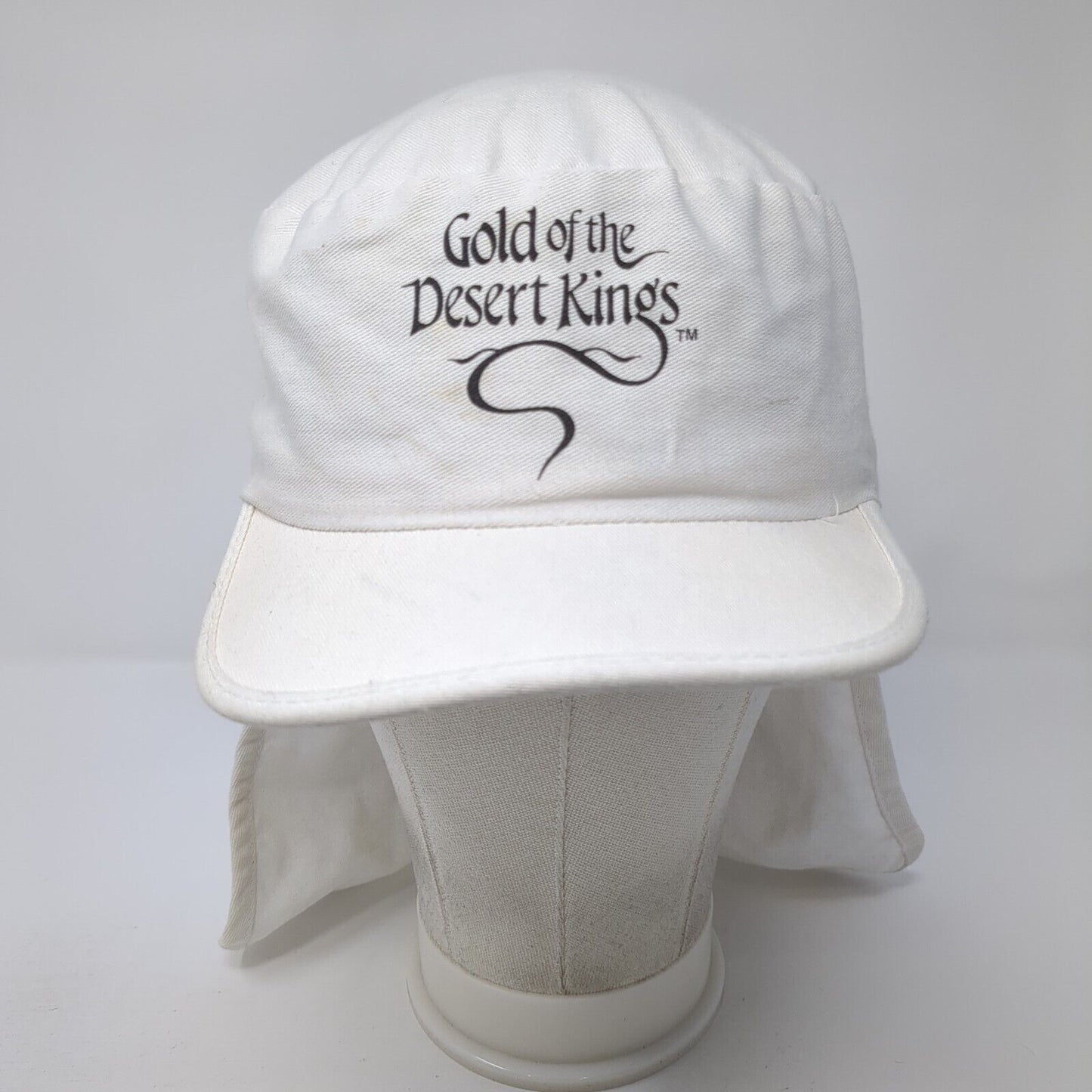 Gold of the Desert Kings Slideback Hat White One Size Neck Flap Crowd