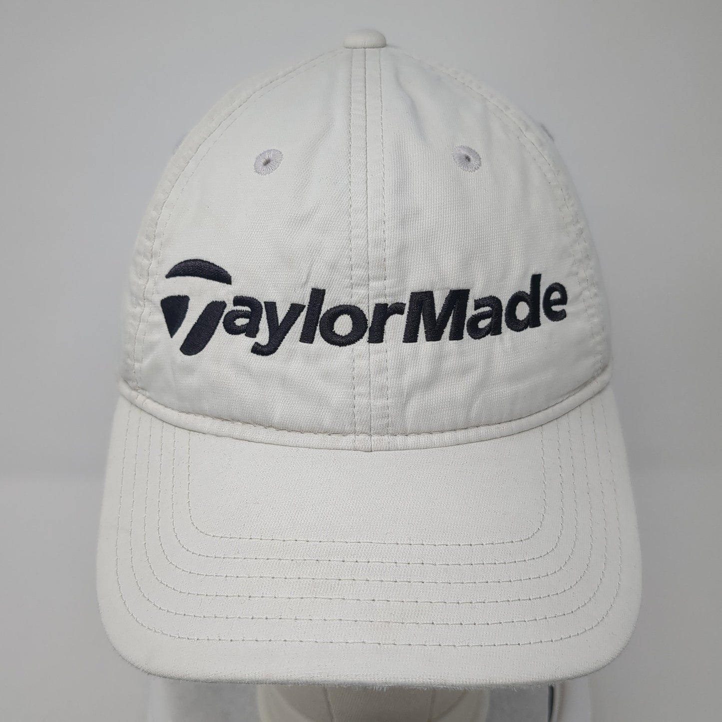 TaylorMade Strapback Baseball Cap White One Size Adjustable Embroidered 6 Panel
