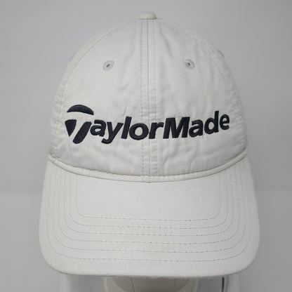 TaylorMade Strapback Baseball Cap White One Size Adjustable Embroidered 6 Panel