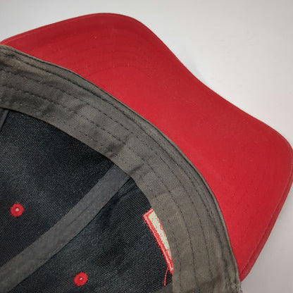 Legacy Trucker Hat Red OSFM Sun Valley Idaho Patch Mesh Back Snapback Adjustable