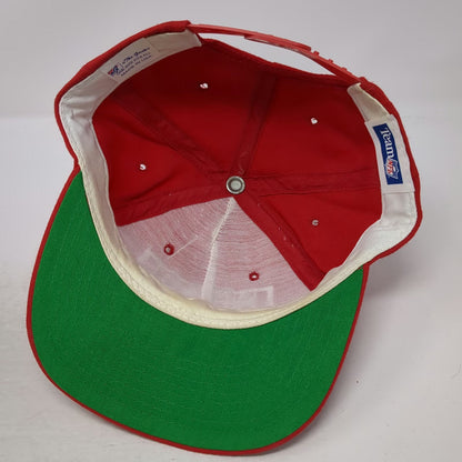 San Francisco 49ers NFL The Game Red Snapback Hat Green Underbrim USA Vintage