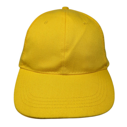 Unbranded Strapback Hat Yellow One Size Solid Blank Outdoor Adjustable