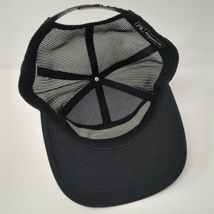 RMC Rocky Mountain Crane Snapback Trucker Hat Black One Size Mesh Back