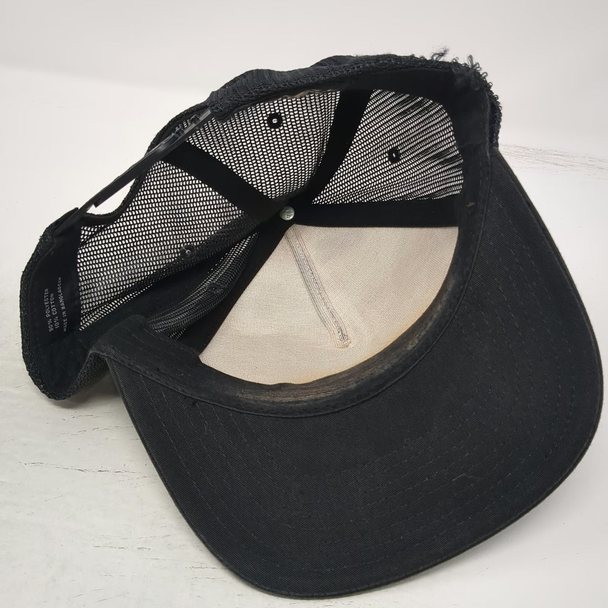 O'Neill Trucker Hat Black Camo One Size Snapback Mesh Orange Logo Patch