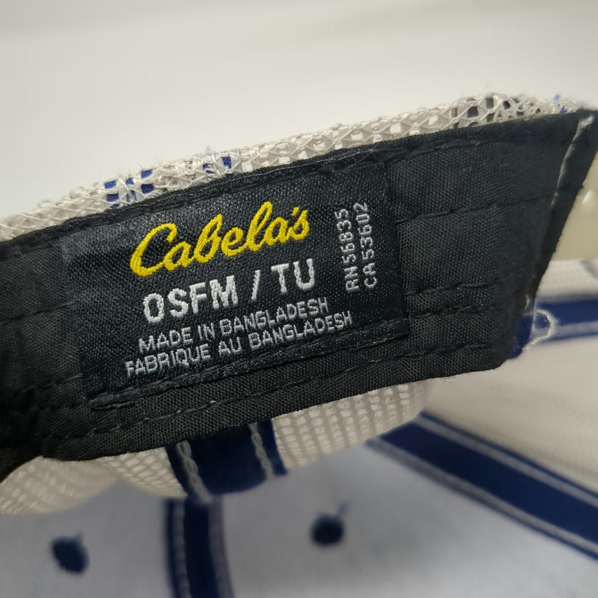 Cabela's Trucker Hat Blue One Size Snapback 1961 Mesh Back Embroidered Logo