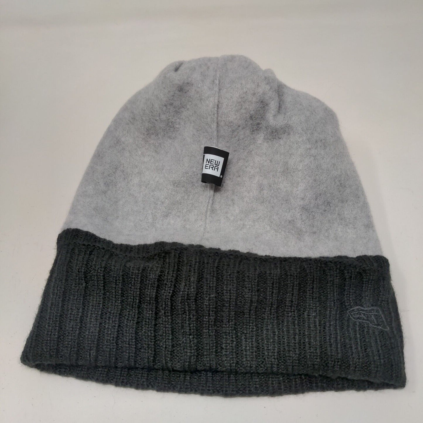 New Era Mens Knit Beanie Hat Gray Black Embroidered Purdue Grand Prix Foundation