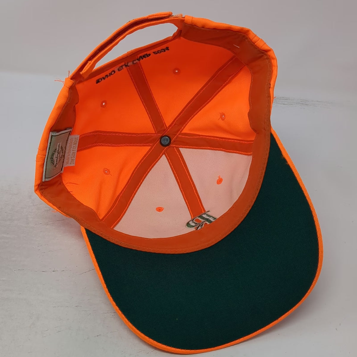 Remington Baseball Cap Orange One Size Idaho Elk Camp 2004 Hunting Safety Hat