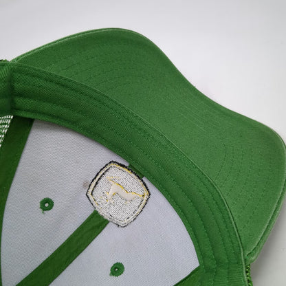 John Deere Trucker Hat Green One Size Mesh Snapback Agriculture Farm Logo Hat