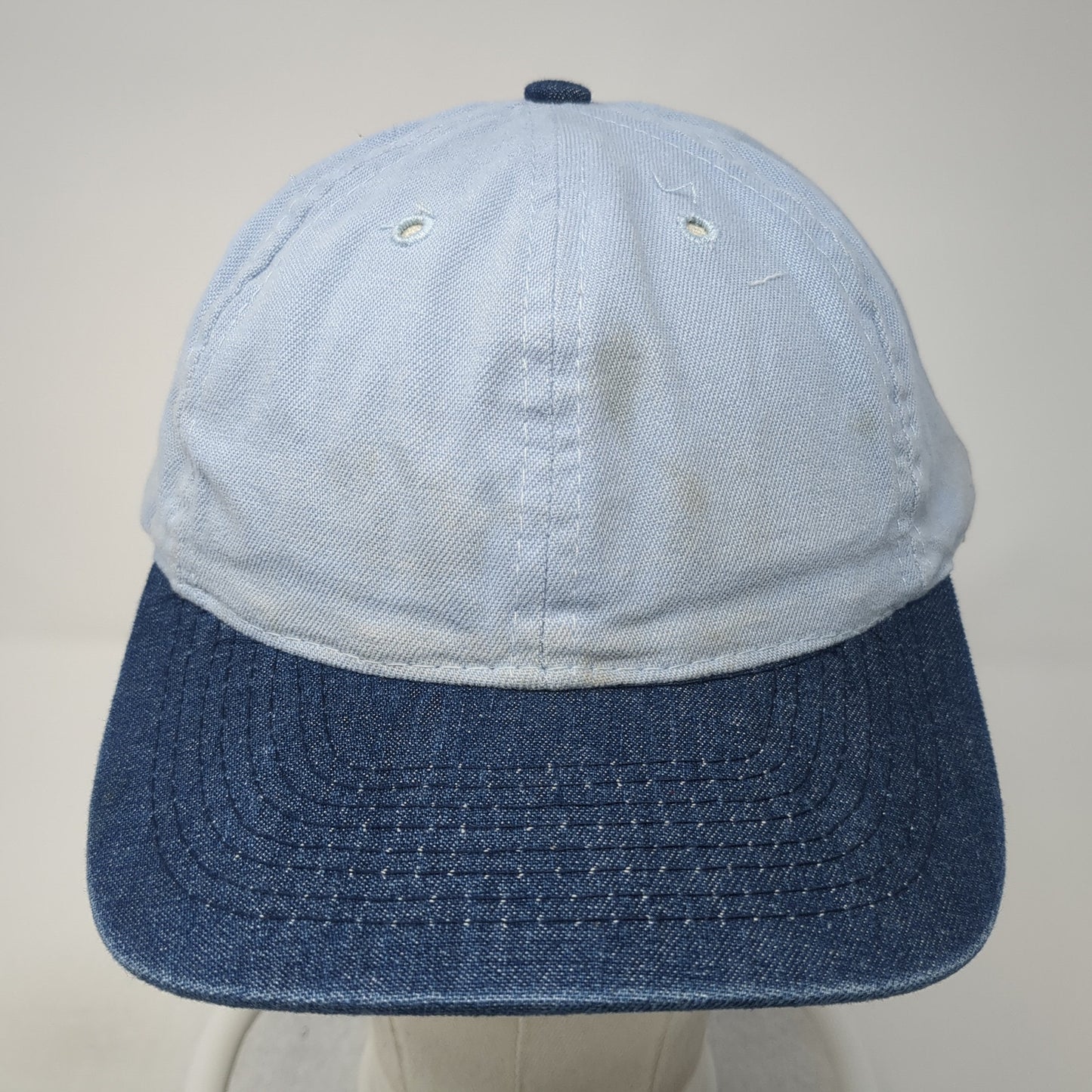 Otto Snapback Hat Blue One Size Adjustable Colorblock Vented Holes 6 Panel Blank