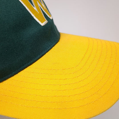 Foremost Athletic Snapback Hat Green Yellow L Wethersfield Embroidered W Logo