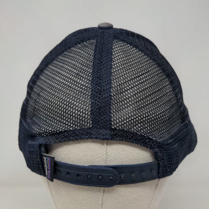 Patagonia Snapback Trucker Hat Blue One Size Embroidered Adjustable Mesh Back