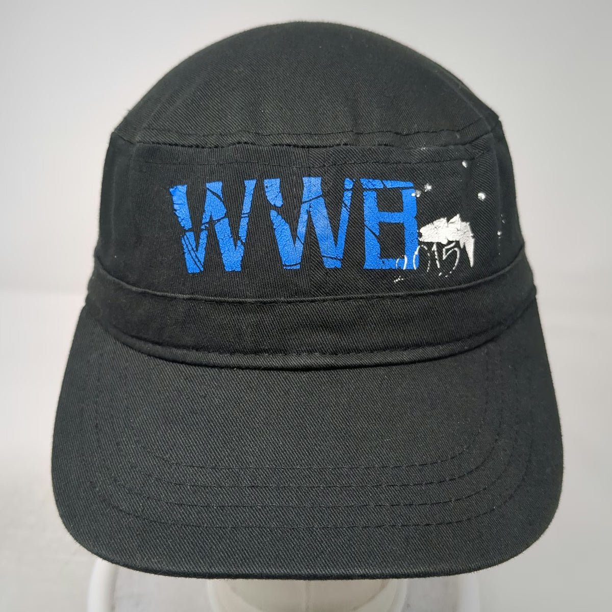 Army Cap Black Blue White Silver One Size WWE 2015 Australia Tour Graphic hat