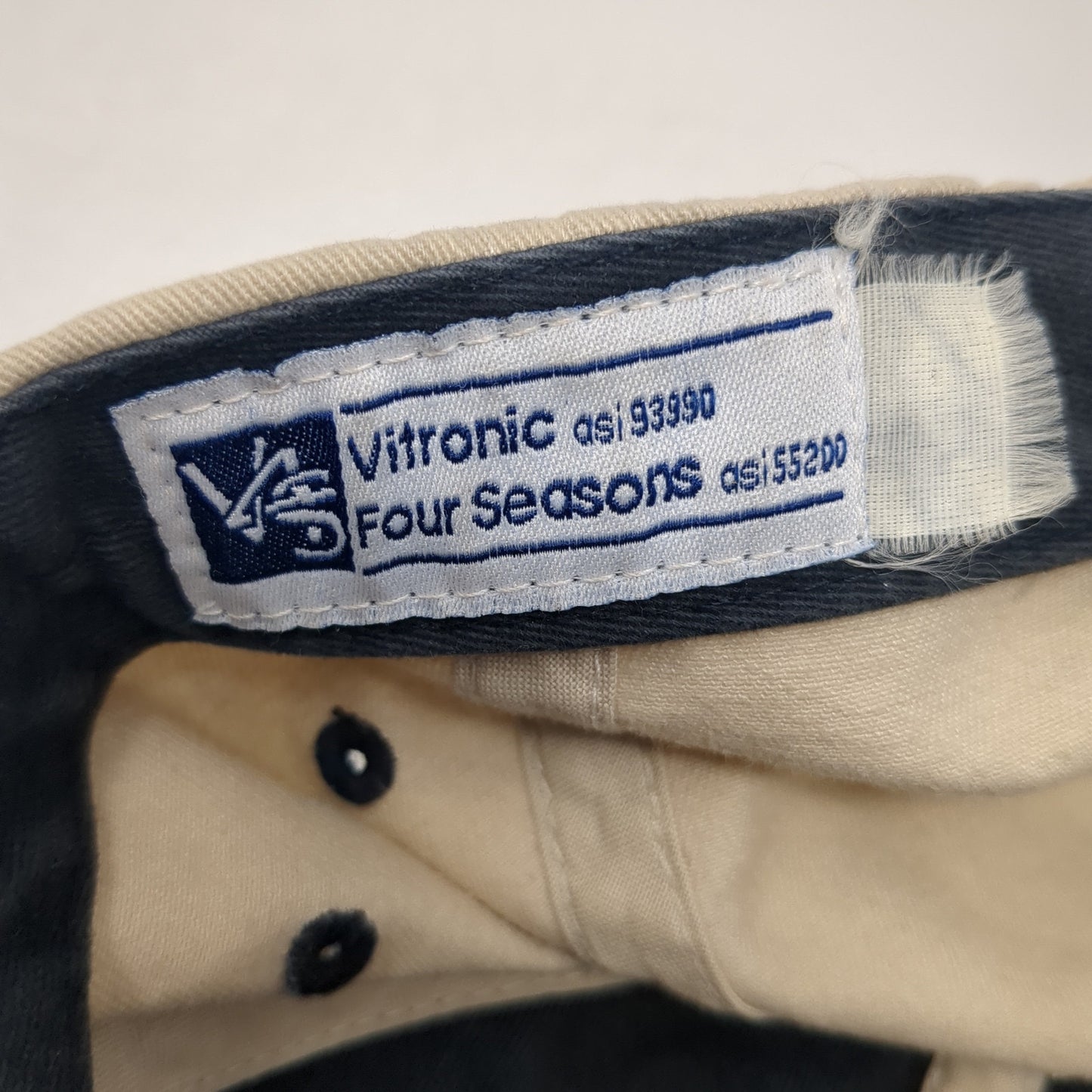 Rebalance Baseball Cap Beige One Size Adjustable Embroidered Vitronic 4 Seasons