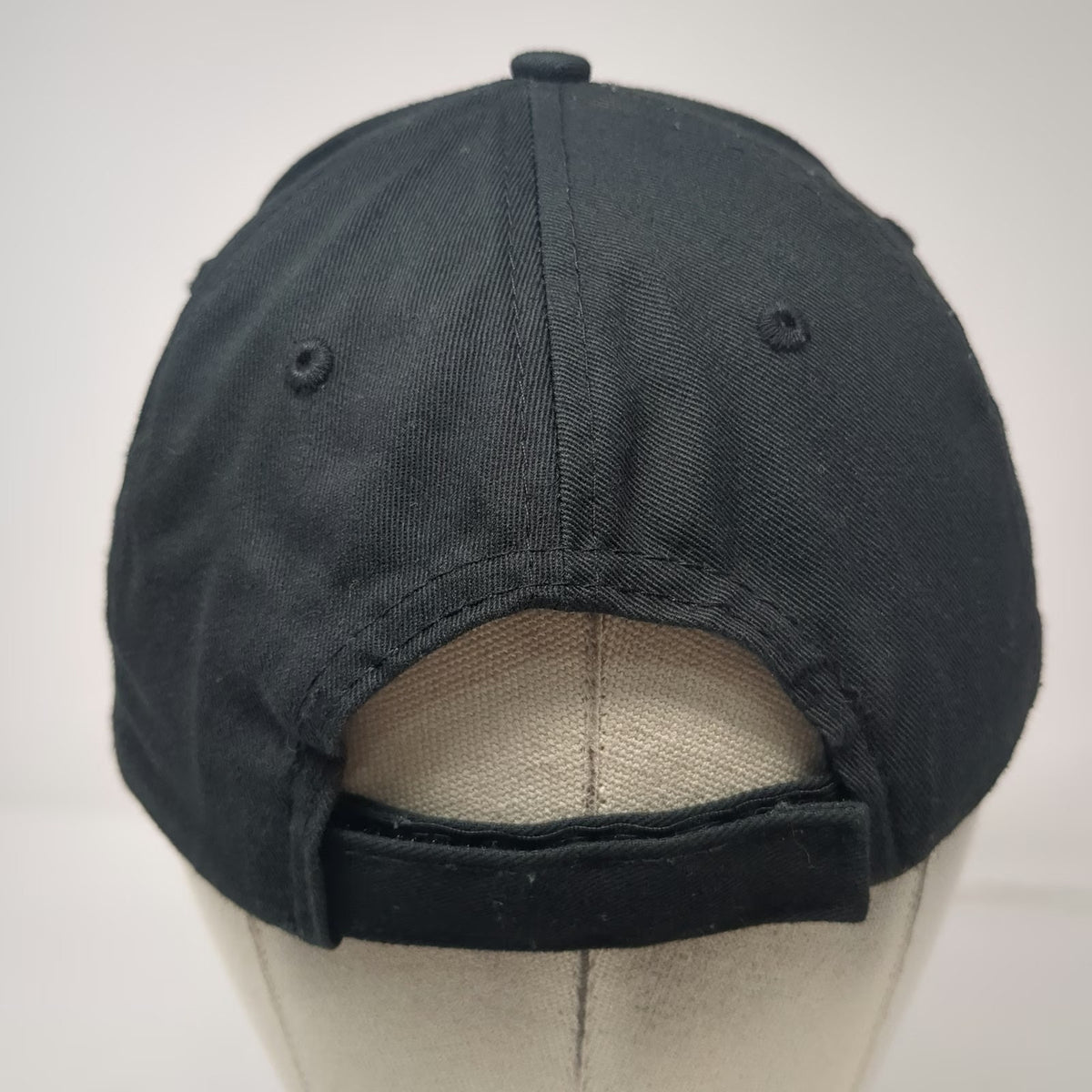 Snap-on Baseball Cap Black One Size Mesh Back Hat Logo Patch Official Licensed