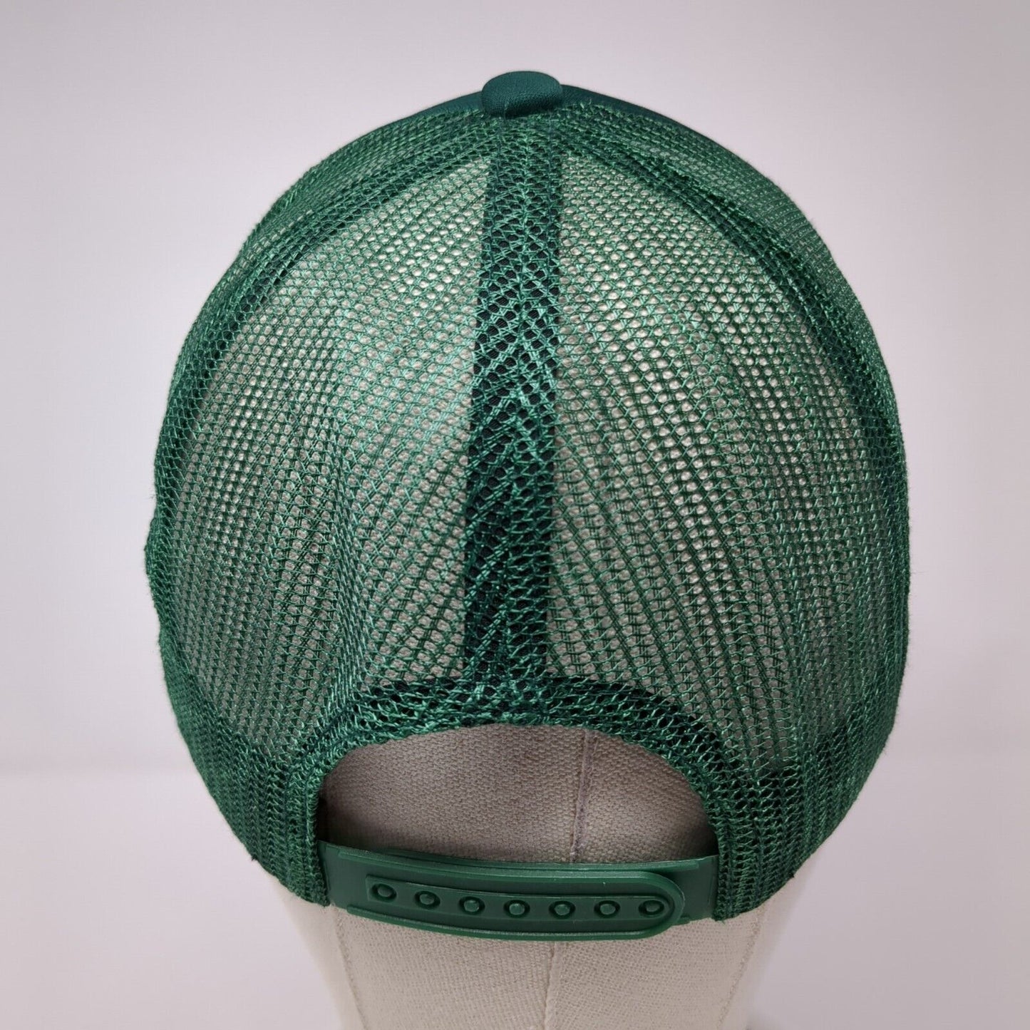 Don't Feed The Bears Snapback Rope Trucker Hat Green One Size Mesh Back