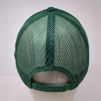 Don't Feed The Bears Snapback Rope Trucker Hat Green One Size Mesh Back