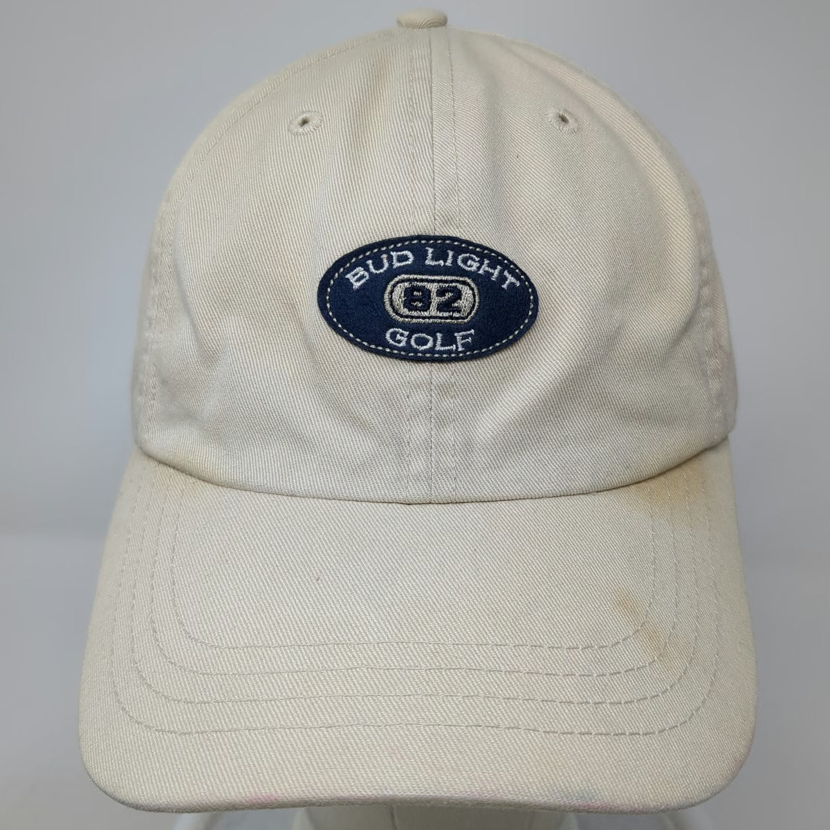 Anheuser-Busch Baseball Cap Beige One Size Bud Light Golf 92 Patch Hat Slideback