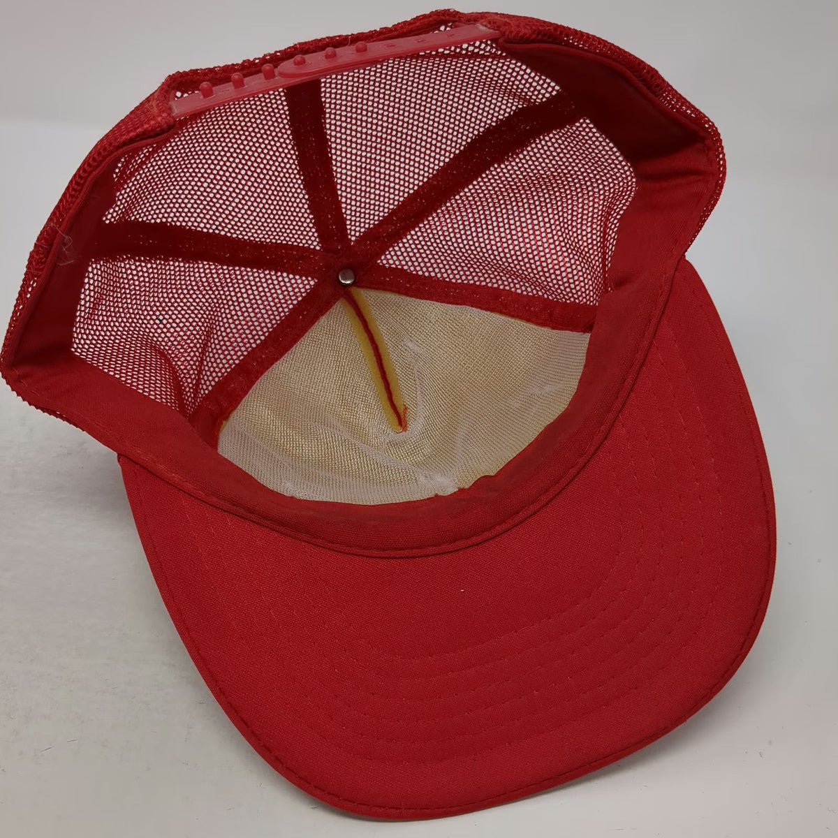 Budweiser King of Beers Trucker Hat Red OS Snapback Mesh Rope Logo Foam Vintage