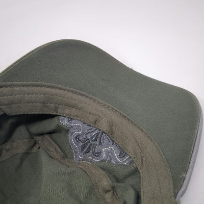 Army Cap Green One Size Distressed Cross Rhinestone Studs Fleur De Lis Wing Hat