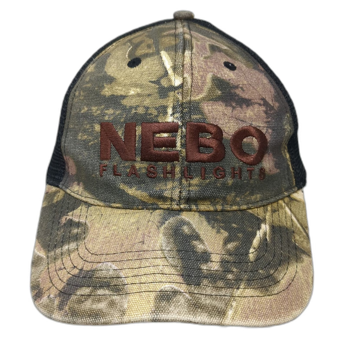 NEBO FLASHLIGHTS Green Camo One Size Trucker Hat Mesh Snapback Adjustable Cap