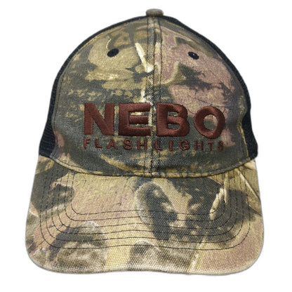 NEBO FLASHLIGHTS Green Camo One Size Trucker Hat Mesh Snapback Adjustable Cap