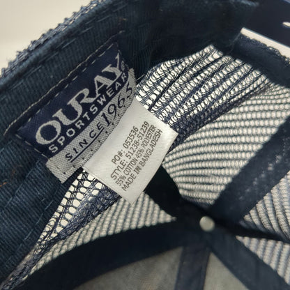 Ouray Trucker Hat Yellow Blue OSFM Okemo Mountain Resort Mesh VT 56 Side Patch