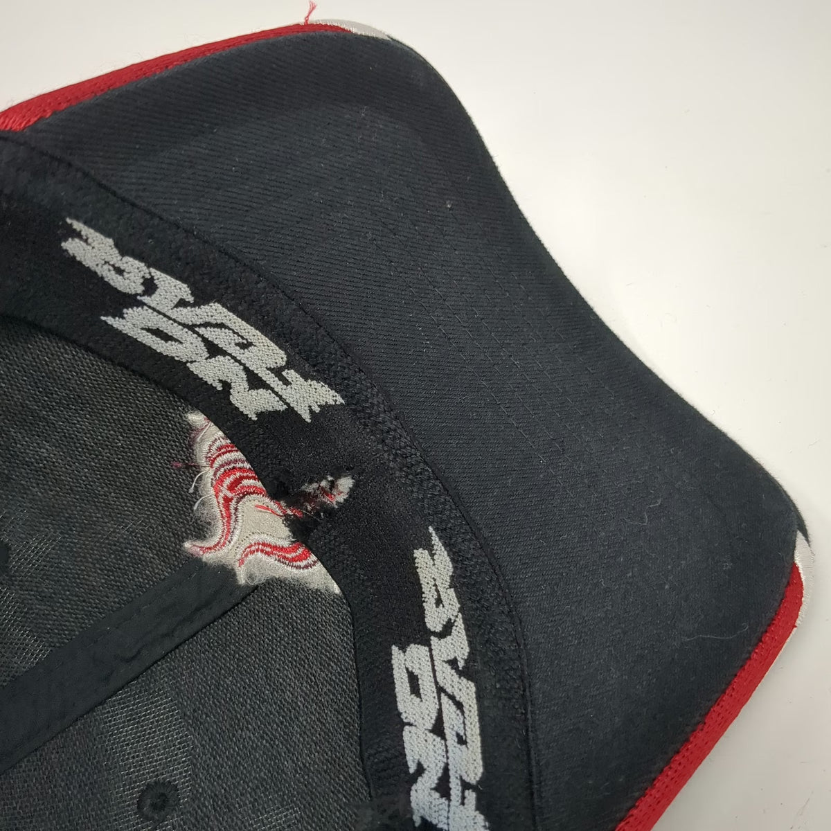 No Fear Baseball Cap Black XL Red White Purple Flame A-Flex Stretch Fit Hat