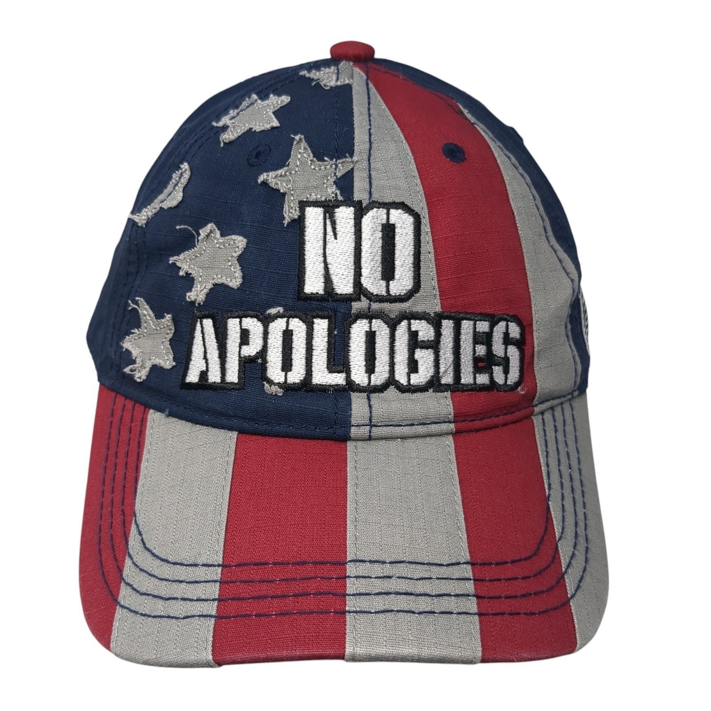 No Apologies Starpback Baseball Cap Multicolor One Size Adjustable Patriotic