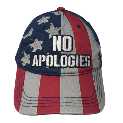 No Apologies Starpback Baseball Cap Multicolor One Size Adjustable Patriotic
