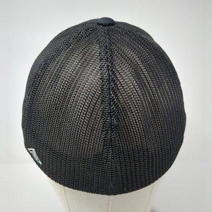 17 Telford Fitted Mesh Back Trucker Hat Black 6 7/8-7 3/8 Embroidered