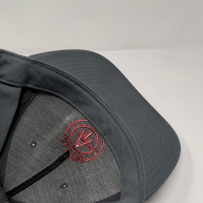 All Try Snapback Hat Gray One Size Adjustable Embroidered 6 Panel Richardson