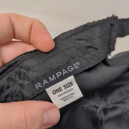 Rampage Slideback Hat Black One Size Adjustable Solid Blank