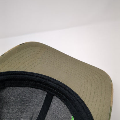 Richardson Snapback Trucker Hat Camo One Size Mesh Back USA Flag Patch