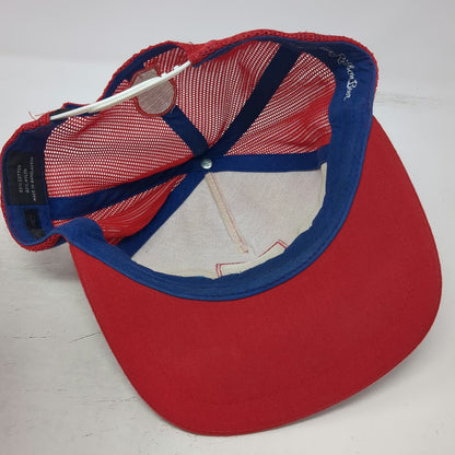 O'Neill Pabst Blue Ribbon Beer Trucker Hat Red One Size Rope Mesh Snapback