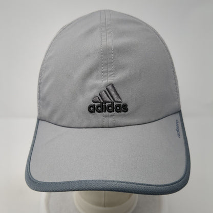 Adidas 3 Stripes Adizero Strapback Hat Gray One Size Adjustable Running