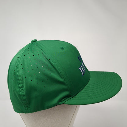 FMS Hawks Fitted Hat Green S-M Solid Embroidered Perforated Richardson
