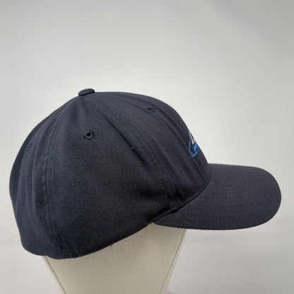 QQE Fitted Hat Blue Large-XL Embroidered Flexfit Yupoong Solid 6 Panel