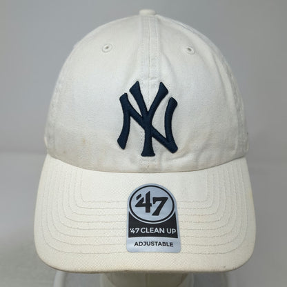'47 New York Yankees MLB Baseball Cap White One Size Adjustable Cotton NY Hat