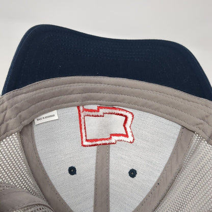 Cap America Snapback Trucker Hat Blue One Size Adjustable Embroidered Mesh Back