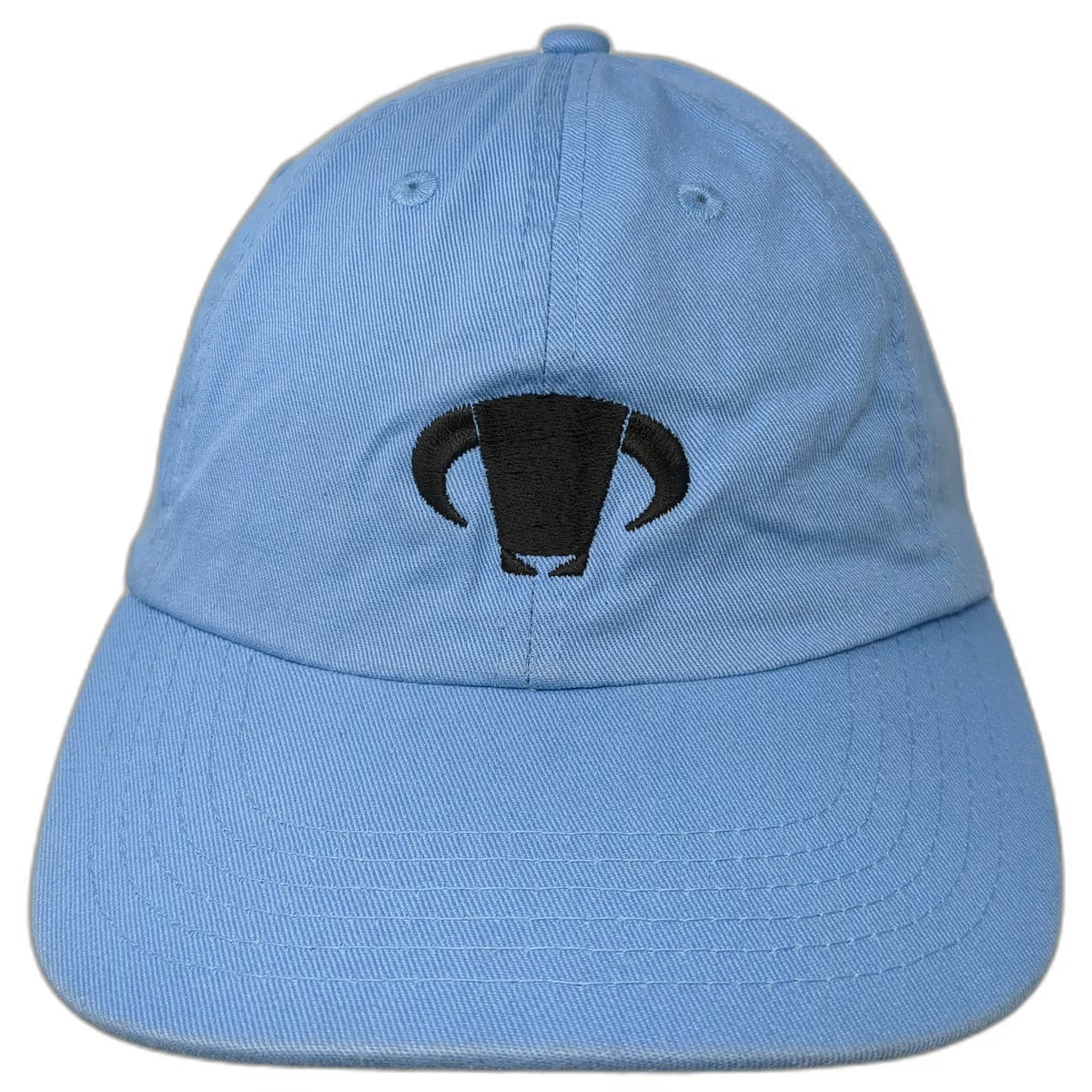Knipe Land Baseball Cap Blue One Size Slideback Cotton Ram Horns Logo Curved Hat