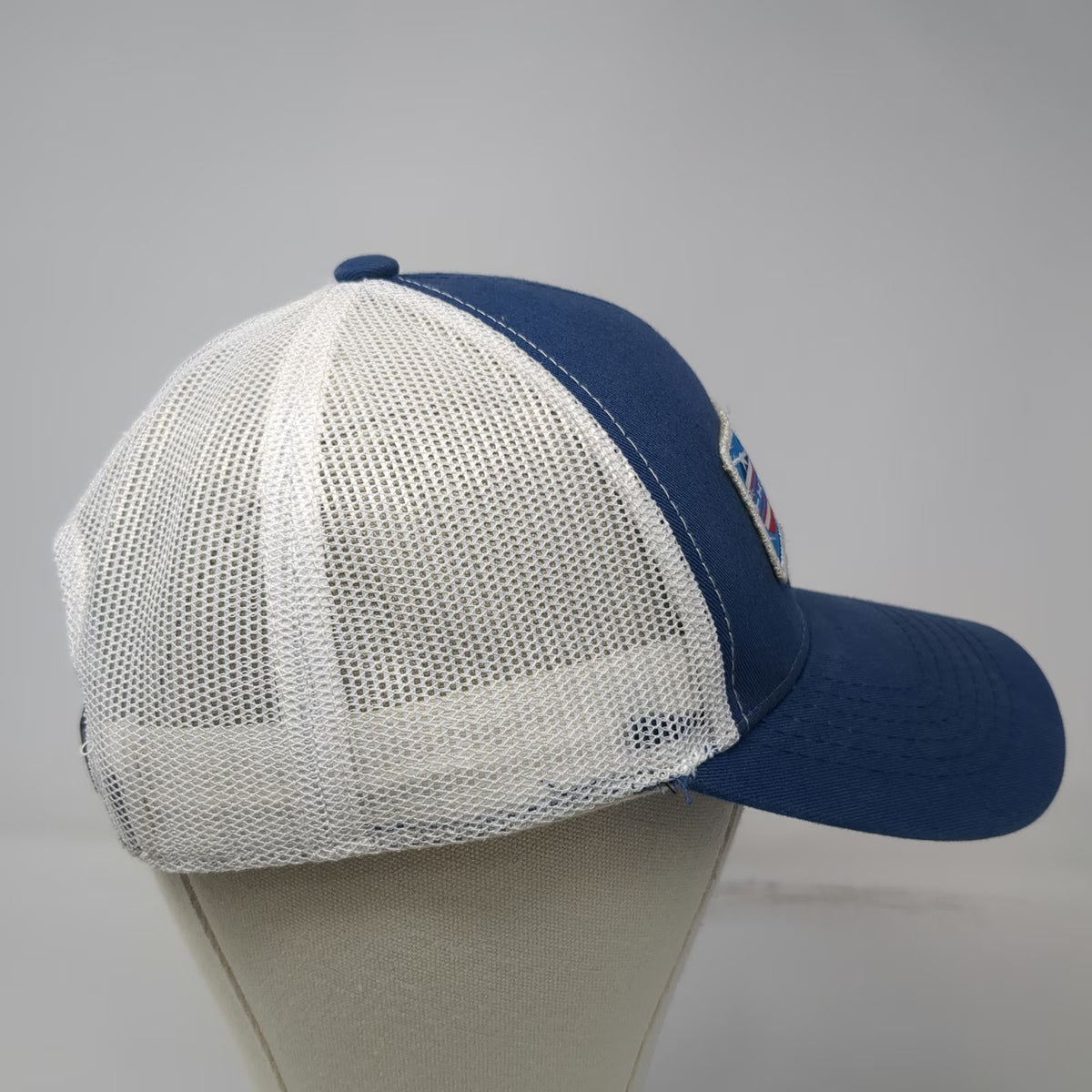 Eberlestock Trucker Hat Blue One Size Mesh Back Snapback Graphic Patch Logo Hat